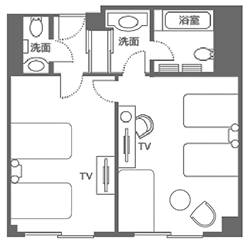 シェアルームのレイアウト画像