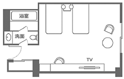 スーペリアツインのレイアウト画像
