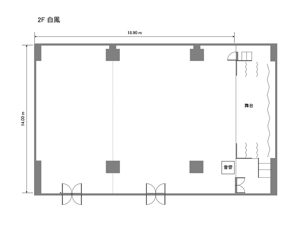 DRAWINGROOM「白鳳」の平面図